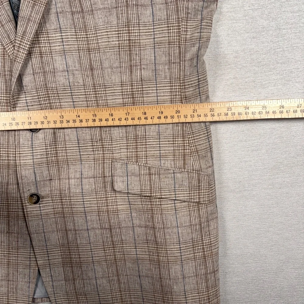 Joseph Abboud Joe Slim Fit Blazer Mens Size 46L Long Linen Cotton Blend